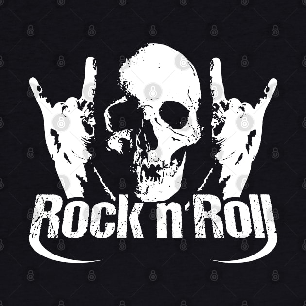 Rock n Roll Skull Metal Horns by dnlribeiro88